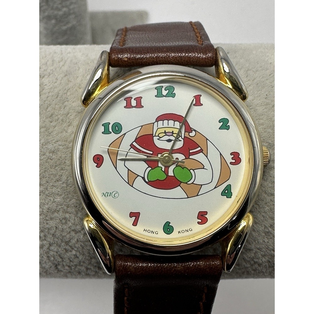 NII Santa Claus Playing Football Watch New Battery 31MM‎ 7.75" Christmas M45